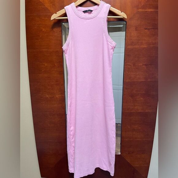 WB Pink Ribbed Tank Dress Small - Picture 2 of 5
